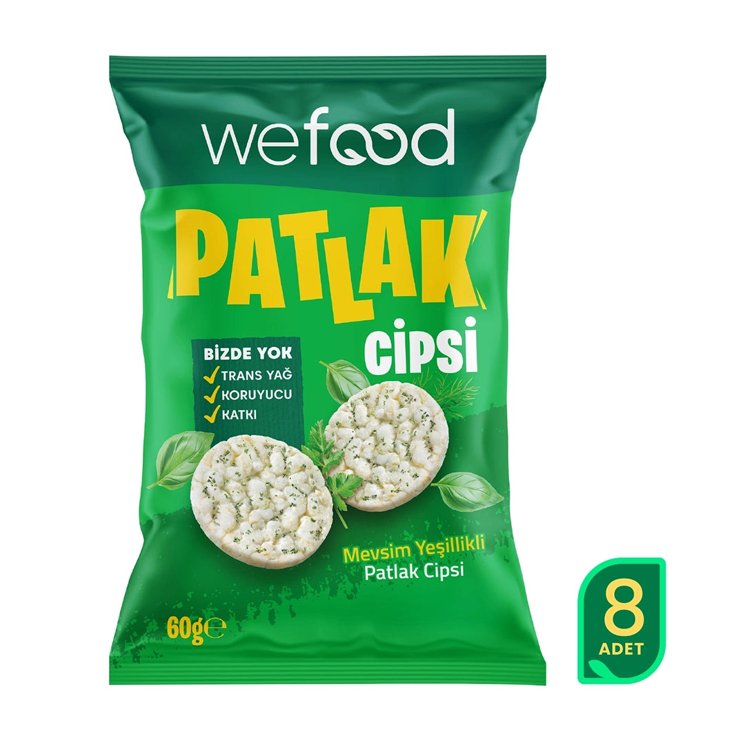 Wefood Mevsim Yeşillikli Patlak Cipsi 60 g 8'li